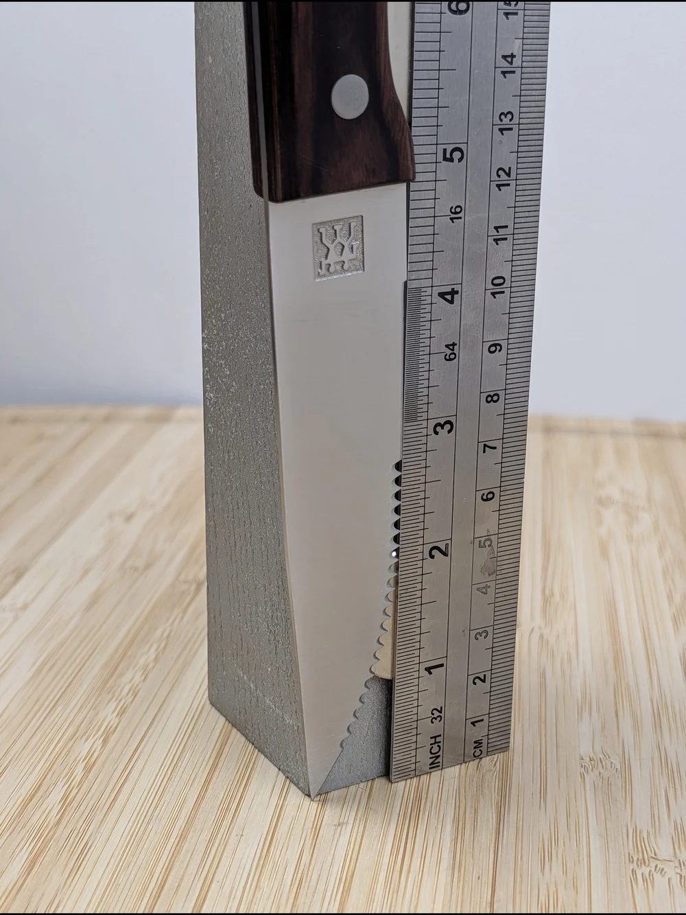 ZWILLING Serrated Steakhouse Steak Knife - Brown Wood Handle, Stainless Blade